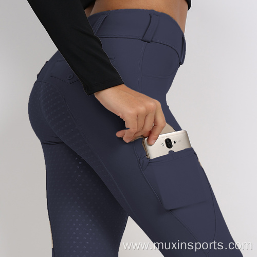 Fashion Full Seat Silicone Pocket Horseback Riding Tights